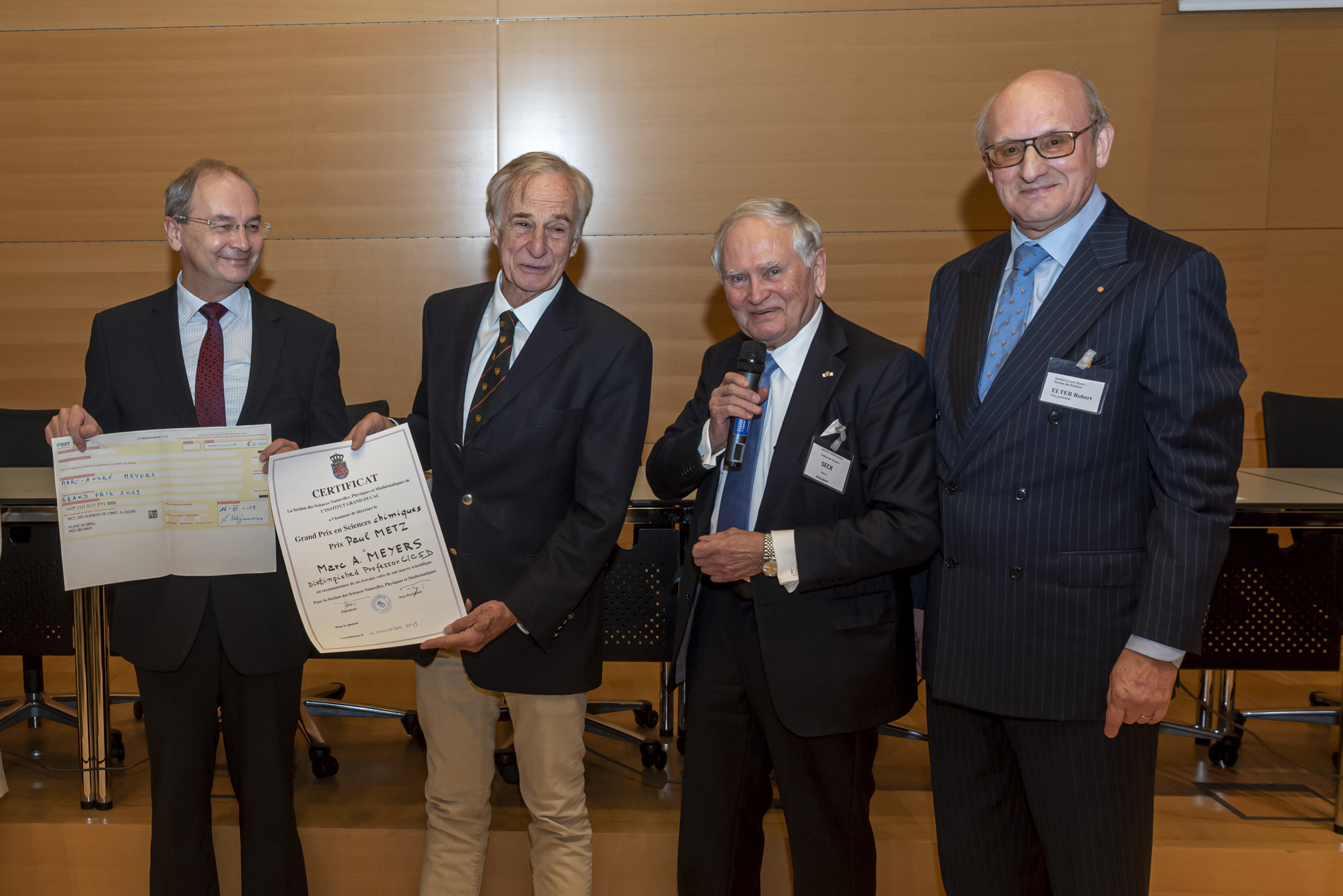 Grand Prix 2019 en sciences chimiques de l’Institut grand-ducal / Prix Paul METZ : Professeur Dr Marc A. MEYERS (University of California / San Diego) / lauréat